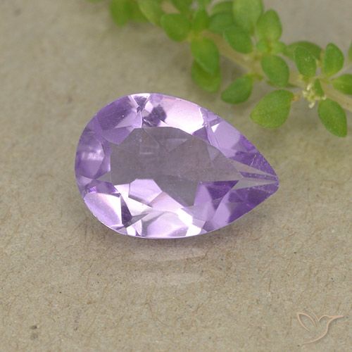 1.46ct Natural Violeta rosado Ametista, Formato de pêra, VVS-VS