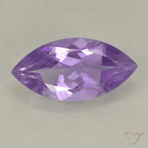 Ametista violeta médio natural 1,75ct, marquise, VS