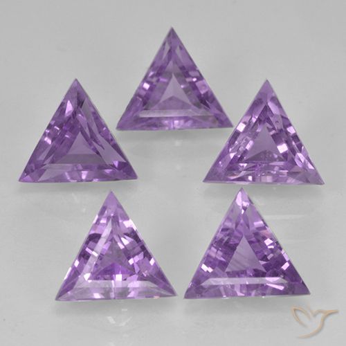 2.96ctw Natural Violeta Púrpura Ametista, Trilhão, VS
