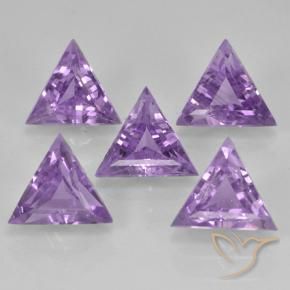 Pedras preciosas de Ametista Violeta Púrpura natural de 2.96 ct, Trilhão, VS