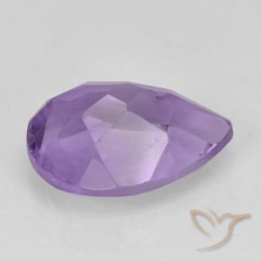 Ametista Violeta médio Natural 1.83ct, Formato de pêra, VS-SI