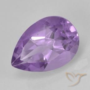 Ametista Violeta médio Natural 1.71ct, Formato de pêra, VS