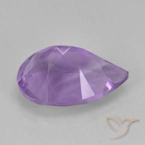 Ametista Violeta médio Natural 1.71ct, Formato de pêra, VS