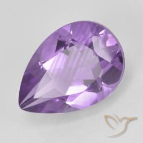 Ametista Violeta médio Natural 1.74ct, Formato de pêra, VVS-VS