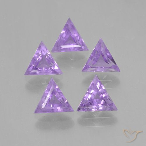 Pedras preciosas de Ametista Violeta médio natural de 2.91 ct, Trilhão, VS