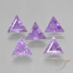 Pedras preciosas de Ametista Violeta médio natural de 2.77 ct, Trilhão, VS