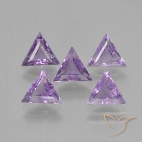 Pedras preciosas de Ametista Violeta médio natural de 2.99 ct, Trilhão, VS