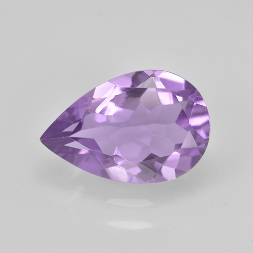 Ametista Violeta médio Natural 1.48ct, Formato de pêra, VVS-VS