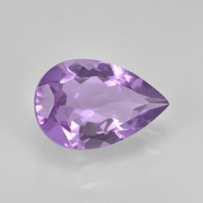 Ametista Violeta médio Natural 1.48ct, Formato de pêra, VVS-VS