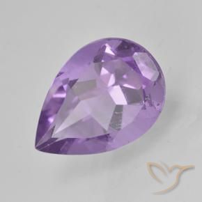 Ametista Violeta médio Natural 1.96ct, Formato de pêra, VVS-VS