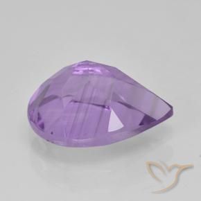 Ametista Violeta médio Natural 1.96ct, Formato de pêra, VVS-VS