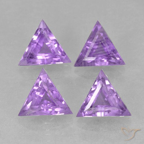 2.44ctw Natural Violeta médio Ametista, Trilhão, VS