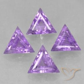 Pedras preciosas de Ametista Violeta médio natural de 2.44 ct, Trilhão, VS