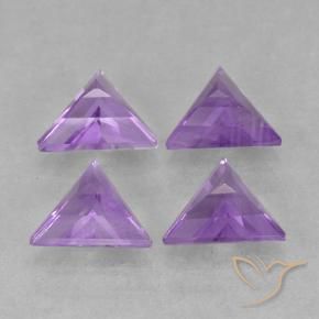 Pedras preciosas de Ametista Violeta médio natural de 2.44 ct, Trilhão, VS