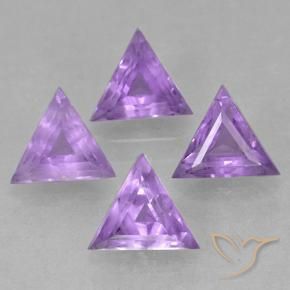 Pedras preciosas de Ametista Violeta médio natural de 2.25 ct, Trilhão, VS