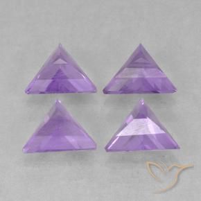 Pedras preciosas de Ametista Violeta médio natural de 2.25 ct, Trilhão, VS