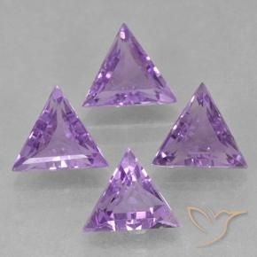 Pedras preciosas de Ametista Violeta médio natural de 2.46 ct, Trilhão, VS