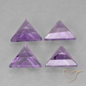 Pedras preciosas de Ametista Violeta médio natural de 2.46 ct, Trilhão, VS