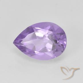 Ametista Violeta médio Natural 1.67ct, Formato de pêra, VS