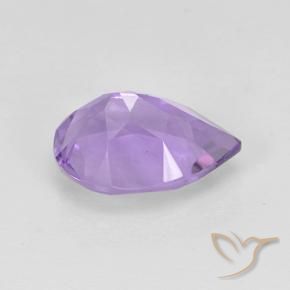 Ametista Violeta médio Natural 1.67ct, Formato de pêra, VS
