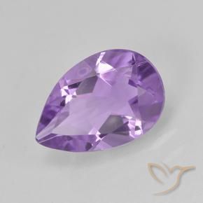 Ametista Violeta médio Natural 1.57ct, Formato de pêra, VVS-VS
