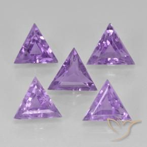 Pedras preciosas de Ametista Violeta médio natural de 2.92 ct, Trilhão, VS