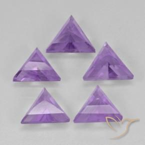 Pedras preciosas de Ametista Violeta médio natural de 2.92 ct, Trilhão, VS