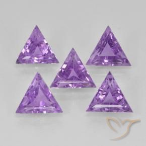 Pedras preciosas de Ametista Violeta médio natural de 2.81 ct, Trilhão, VS