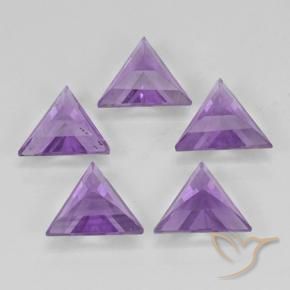 Pedras preciosas de Ametista Violeta médio natural de 2.81 ct, Trilhão, VS