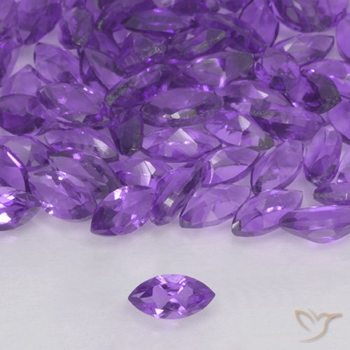 0.15ct Natural Violeta médio Ametista, Marquesa, VVS-VS