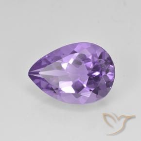 Ametista Violeta médio Natural 4.58ct, Formato de pêra, VVS-VS