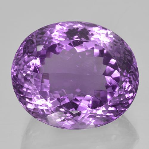 Ametista Violeta Púrpura Profundo Natural 42.34ct, Corte Oval, VVS