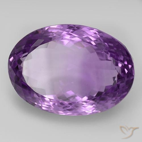 Ametista Violeta médio-escuro Natural 47.30ct, oval, IF
