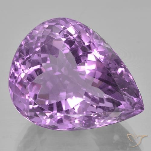 41.21ct Natural Violeta rosado Ametista, Formato de pêra, VVS