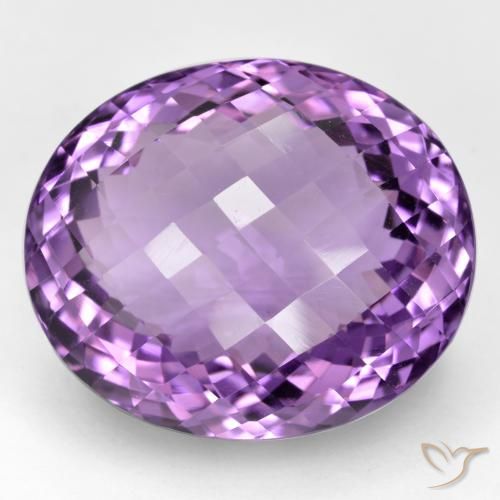 52.00ct Natural Violeta arroxeado médio-escuro Ametista, oval, IF