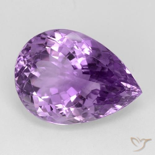 28.56ct Natural Violeta rosado Ametista, Formato de pêra, IF