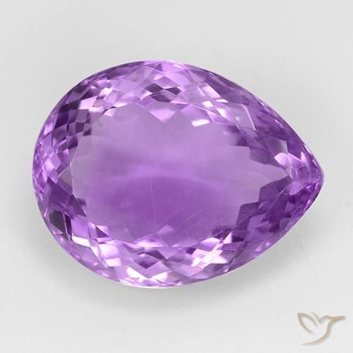 21.49ct Natural Violeta Púrpura Profundo Ametista, Formato de pêra, VVS