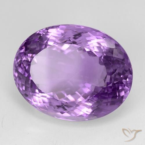 Ametista Violeta Púrpura Médio Natural 31.21ct, oval, IF