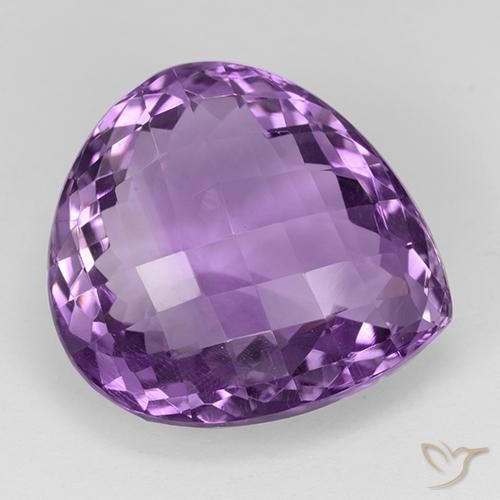 Ametista Violeta Púrpura Natural 27.20ct, Formato de pêra, VVS