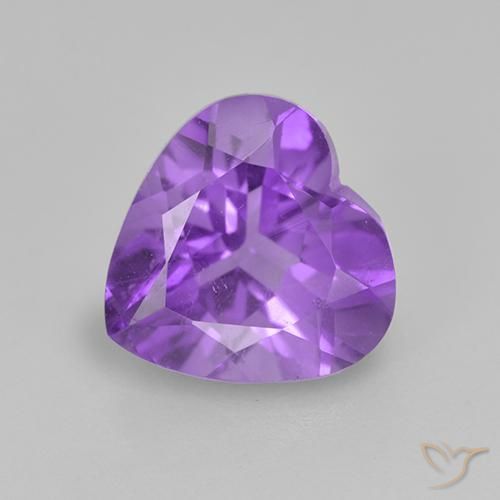1.77ct Natural Violeta Vívido Ametista, Coração, VS