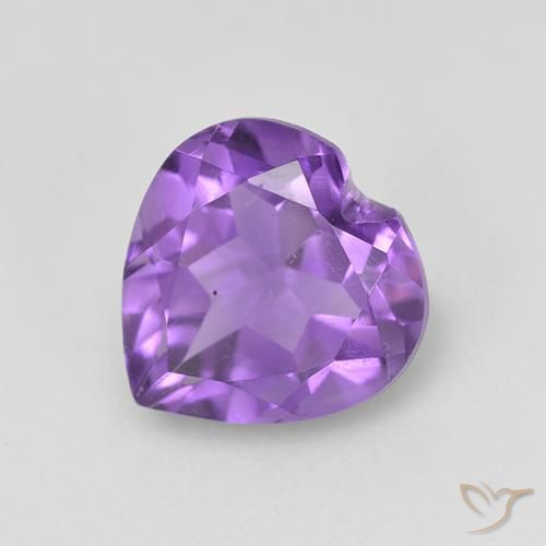 1.57ct Natural Violeta Intenso Ametista, Coração, VS