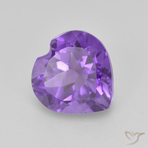 Ametista Violeta médio Natural 1.79ct, Coração, VS
