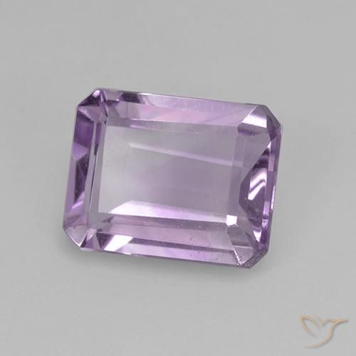 Ametista Violeta Médio-claro Natural 1.93ct, Corte Octógono / Esmeralda, VS
