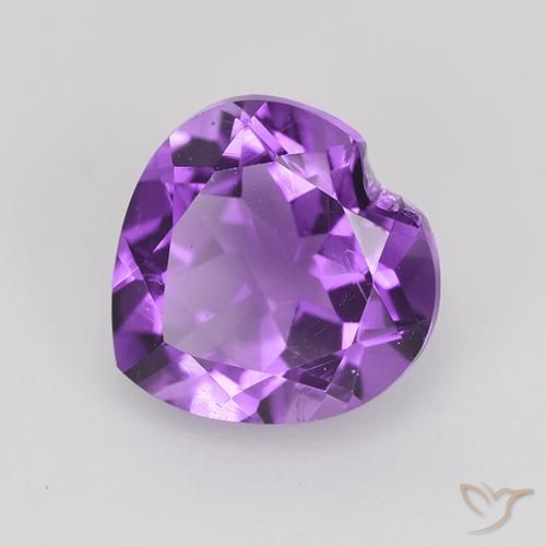 Ametista Violeta Vívido Natural 1.44ct, Coração, VS