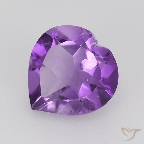 Ametista Violeta Intenso Natural 1.55ct, Coração, VS