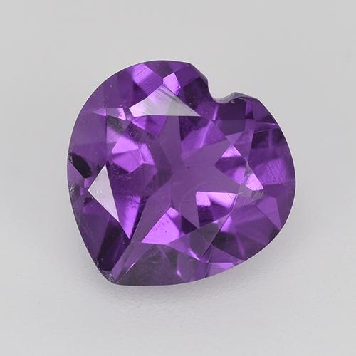 Ametista Violeta Vívido Natural 1.40ct, Formato de coração, VS