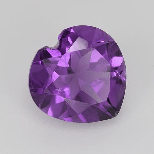 Ametista Violeta Vívido Natural 1.40ct, Formato de coração, VS