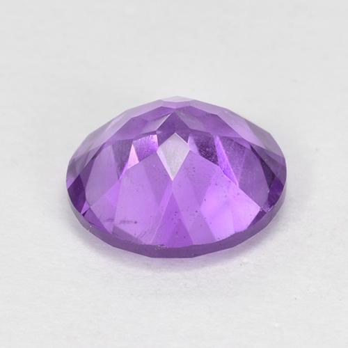 Ametista violeta arroxeado natural 1,63ct, corte redondo, VS