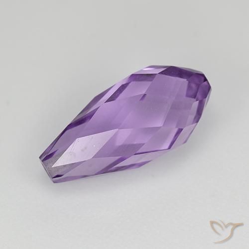 3.42ct Natural Violeta Profundo Ametista, Briolette, VS