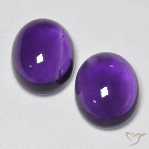 5.64ctw Natural Violeta Médio-claro Ametista, oval, Transparente